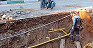 Doğalgaz borusu hasar gördü