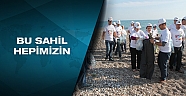 El birliğiyle sahili temizlediler