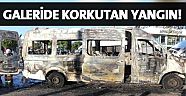 Galeride çıkan yangında 3 araç yandı!