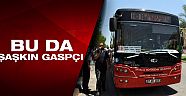 Gaspçı, halk otobüsüyle kaçmaya çalışınca yakalandı