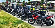 Gezgin motorcular Alanya Kalesi'nde