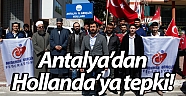 Hollanda’nın Antalya Fahri Konsolosluğu önünde protesto (Videolu)
