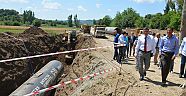 Karacaören 2 isale hattı inşaatını inceledi