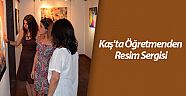 Kaş'ta öğretmenden resim sergisi