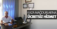 Kaza mağdurlarına ücretsiz hizmet 