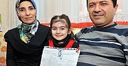 'Kelebek Kız’ ın karne sevinci