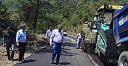Kemer Ovacık yoluna sıcak asfalt