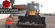 Konyaaltı sahilinde taş ve kaya operasyonu