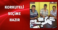Korkutelide seçmen kağıtları dağıtılıyor