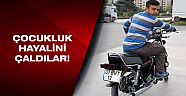 Kredi çekerek aldığı motorunu 6 saniyede çaldılar!