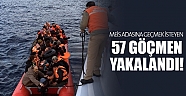 Lastik botla Meis Adasına geçmek isteyen 57 göçmen yakalandı!