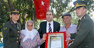Şahadet Belgesi şehidin dedesine verildi