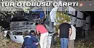 Şehirlerarası otobüse tur otobüsü çarptı 