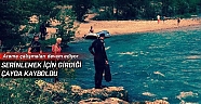 Serinlemek için girdiği çayda kayboldu