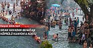 Sıcak havadan bunalan Köprülü Kanyon'a koştu