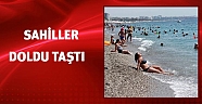 Sıcaklığın artacağı uyarısı sahilleri doldurdu