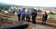 Sulama inşaatını inceledi