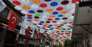 Tarihi Kaleiçi’ne şemsiyeden dekor