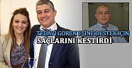 Tedavi gören eşine destek için saçlarını kestirdi