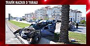 Trafik kazası 3 yaralı
