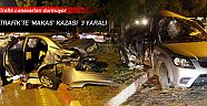Trafik'te makas kazası, 3 yaralı