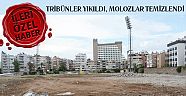  Tribünler yıkıldı, molozlar temizlendi