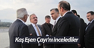 Vali Karaloğlu ve Başkan Türel Kaş Eşen Çayını inceledi