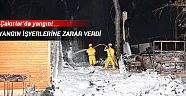 Yangın işyerlerine zarar verdi