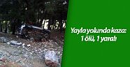 Yayla yolunda kaza: 1 ölü, 1 yaralı 