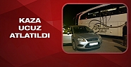 Yolcu otobüsü ile otomobil çarpıştı: 1 yaralı